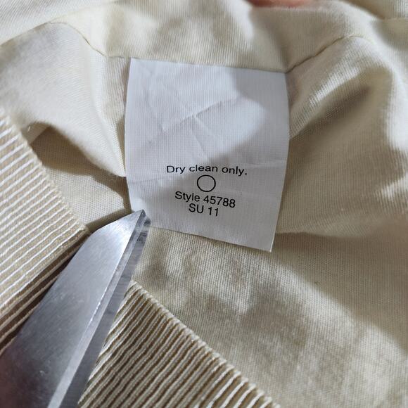 J. Crew Textured Midi Pencil Skirt Embroidered Cream Multi Women's Size 6 - Picture 11 of 11